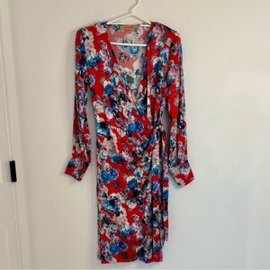 The Andamane Floral Carly Midi Wrap Dress